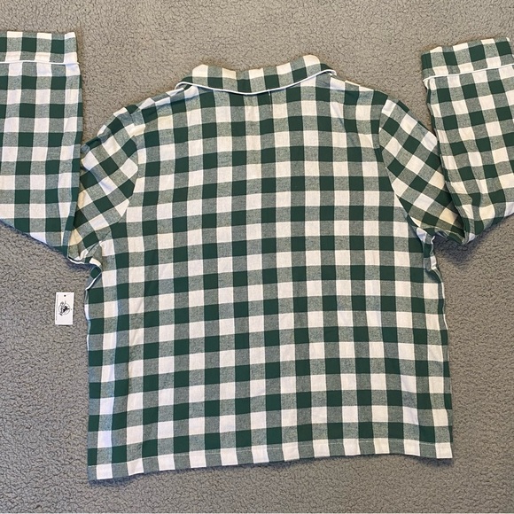 Disney Minnie & Daisy Holiday Sleep Wear Green/White Plaid Pajama Top Women’s XL - Picture 4 of 12